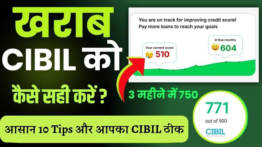 सिबिल स्कोर कैसे ठीक करे | CIBIL Score Kaise Badhaye 